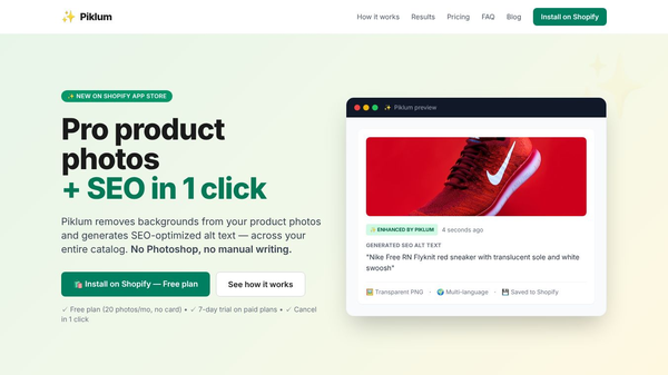 Piklum — AI Photo + SEO