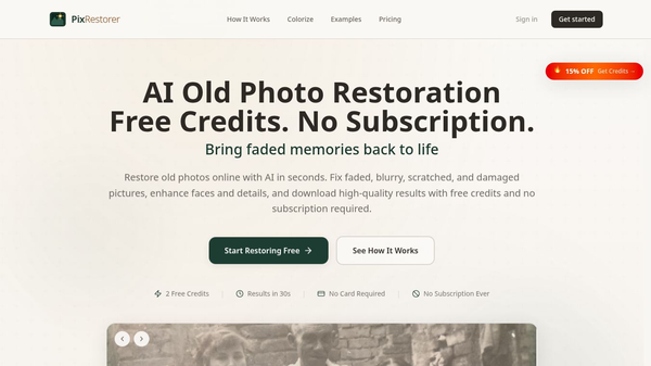 PixRestorer-AI Old Photo Restoration
