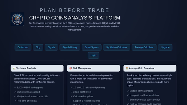 Plan Before Trade