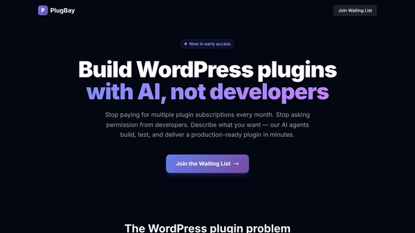 PlugBay: AI WordPress Plugin Builder