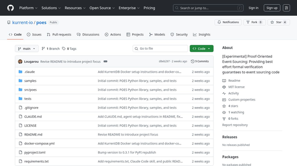 POES: Verification For AI Generated Code