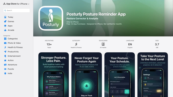 Posturly Posture Reminder App