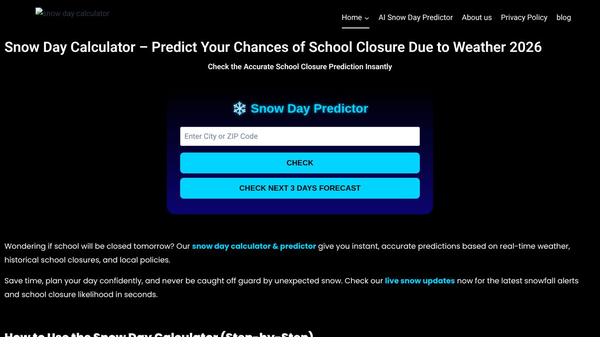 Predict snow day