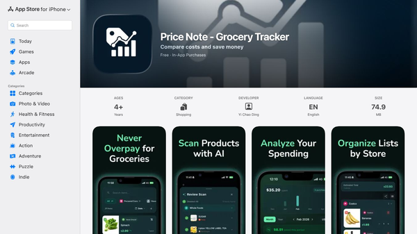 Price Note — Grocery Tracker