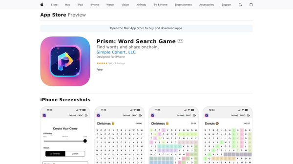 Prism: Word Search Game