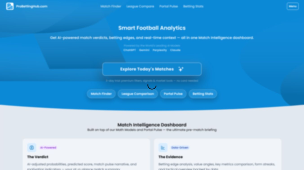 ProBettingHub: Match Intelligence