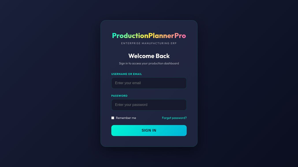 ProductionPlannerPro