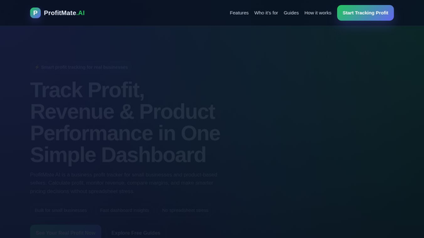ProfitMate.AI-Smarter analytics.