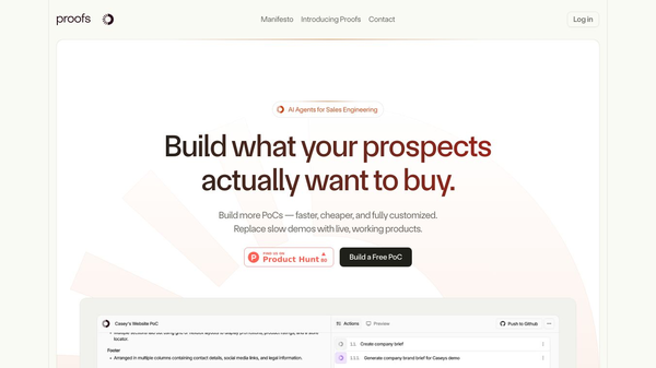 Proofs - AI Agents for Sales Engineering