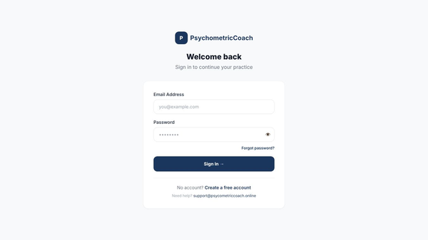 PsychometricCoach — Ace Your Tests