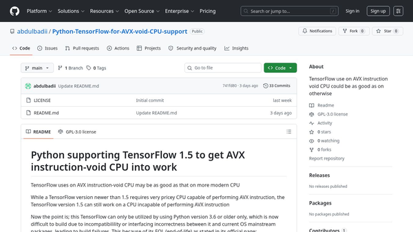 Python and TensorFlow for old CPU