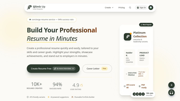 QlimbUp Free AI Career Toolkit