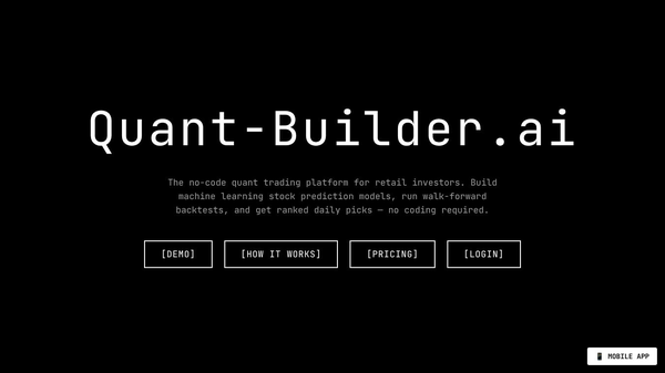 Quant-Builder.ai - Simplifying Quant