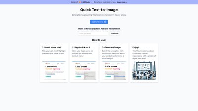 Quick Text-to-Image Chrome Extension