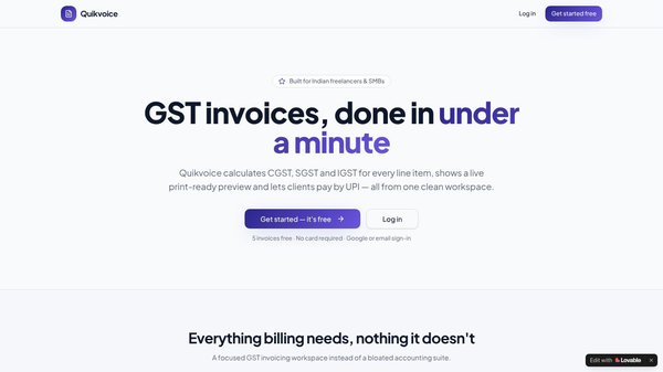 QuikVoice - AI GST Invoicing