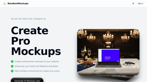 RandomMockups - AI Mockup Generator
