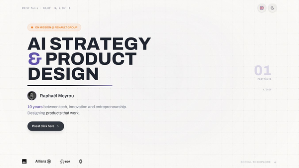 Raphaël Meyrou Portfolio – AI Strategy