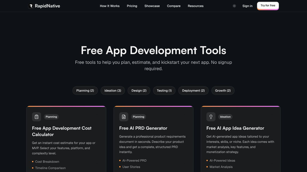 RapidNative free tools