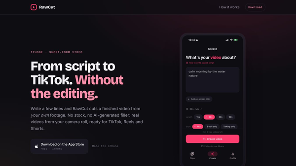 RawCut: AI Video Maker