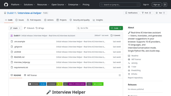 Real-time AI interview assistant
