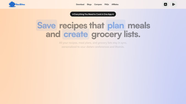 ReciBites: Meals, Plans, & Groceries