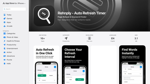 Rehnply Auto Refresh Timer