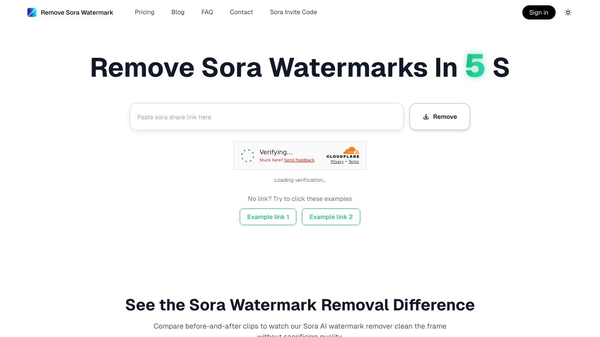 Remove Sora watermarks in 5 seconds – without quality loss