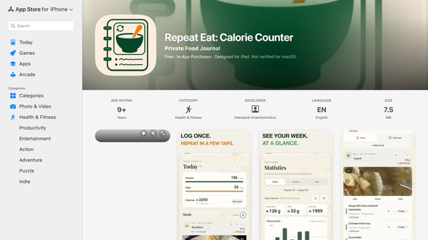 Repeat Eat: Calorie Counter