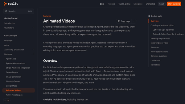 Replit Animated Videos