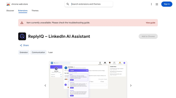 ReplyIQ – LinkedIn AI Assistant