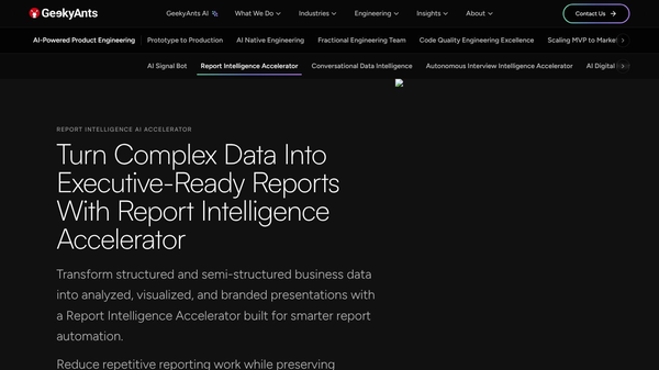 REPORT INTELLIGENCE AI ACCELERATOR