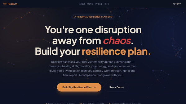 Resilium – Score Your Preparedness