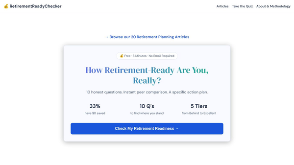 RetirementReadyChecker—How Ready Are You