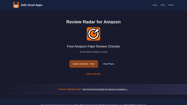 Review Radar for Amazon
