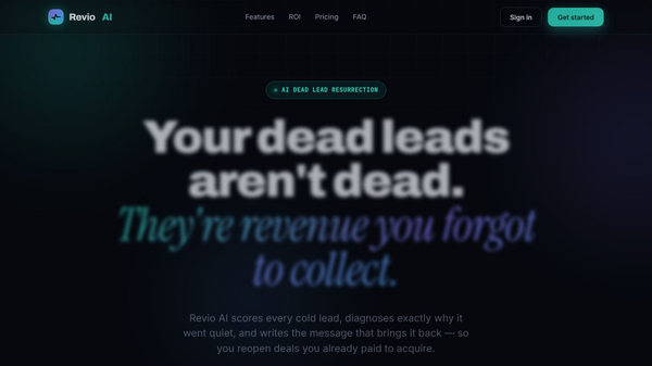 Revio — Revenue Intelligence AI