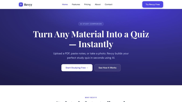 Revyy — Turn Any Material Into a Quiz