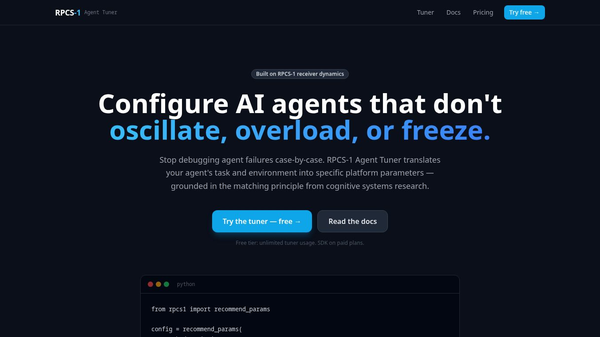 RPCS-1 Agent Tuner