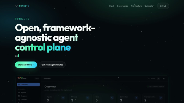 Runkite: Self-hosted Agent Control Plane