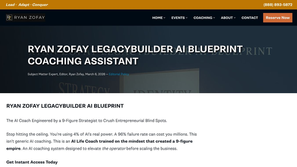 Ryan Zofay AI Coach Assistant