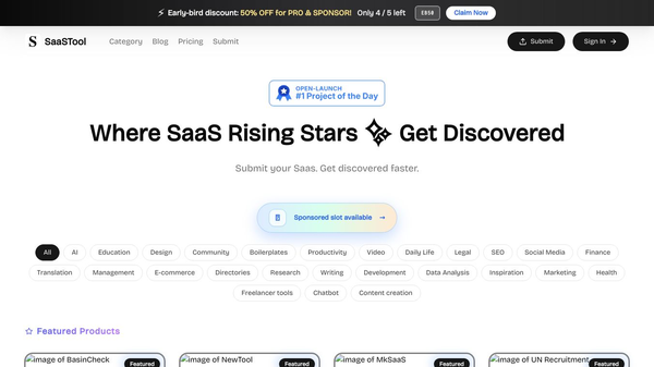 SaaSTool - Rising Star SaaS Directory