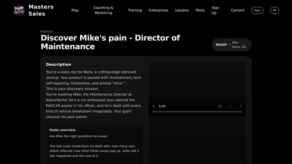 Sales AI Immersive game