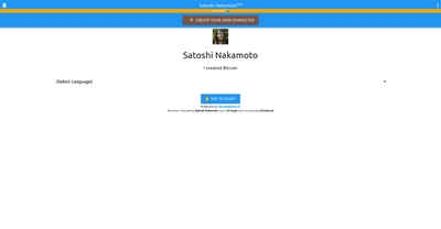 Satoshi Nakamoto Chatbot