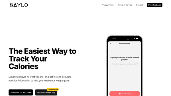 Saylo AI - Just say what you ate