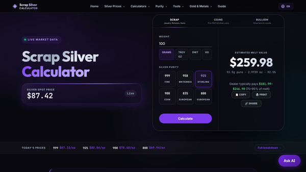 Scrap Silver Calculator