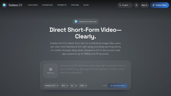 Seedance 2.0 Web & API