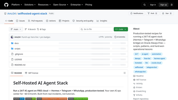 Self-Hosted AI Agent Stack