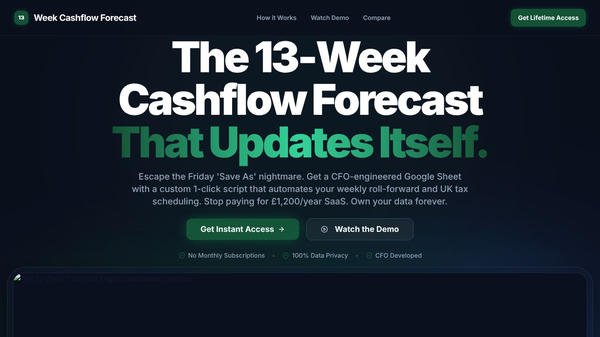 Semi Automated 13-Week Cashflow Forecast