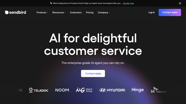 Sendbird AI agent for customer service