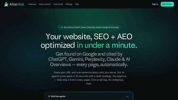 SEO & AEO Optimized in a minute