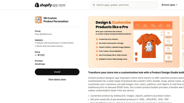 Shopify Custom Product Personalizer